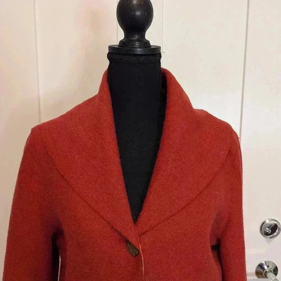 Beyond Threads Rust Orange Jacket, Alpaca Wool Blend, Size M - Picture 2 of 7